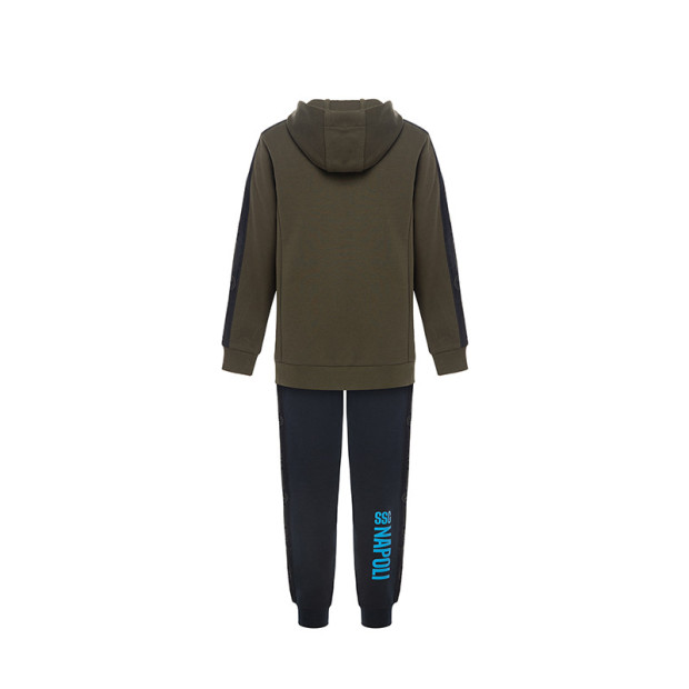 SSC Napoli Olive Night Interlock Tracksuit with Cap for Kids 2024/2025
