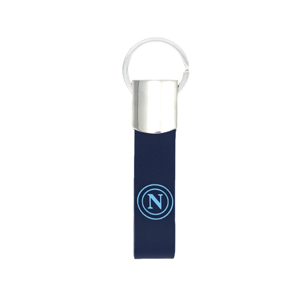 SSC Napoli Portachiavi in Gomma Blu Scuro