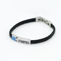 SSC Napoli Bracciale in Cuoio Logo e Writing