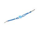 SSC Napoli Sky Blue Cord and Steel Bracelet