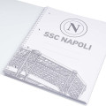 SSC Napoli A4 Pink Jersey Lined Notebook