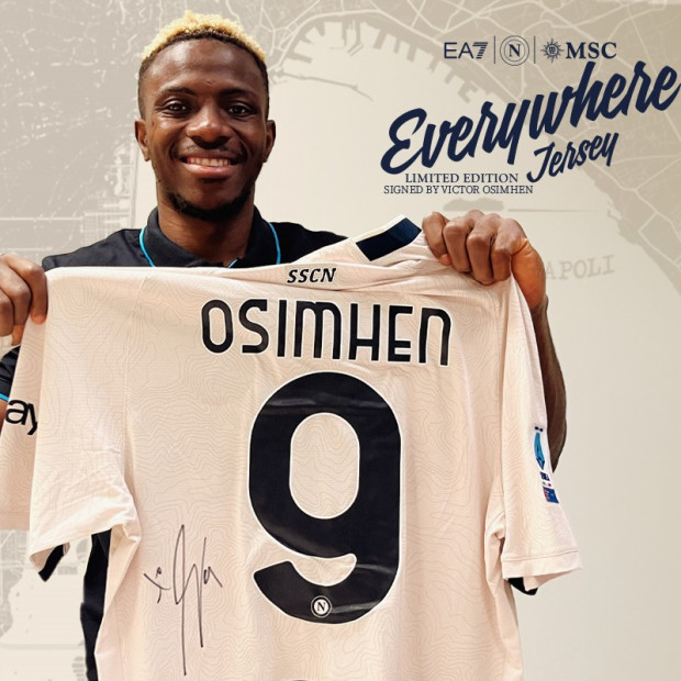 SSC Napoli Everywhere Jersey Limited Edition Autographed Osimhen